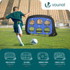 Lot de 2 buts de football 4 en 1 pliable pop up avec cibles 120x80x80cm noir - vuunut.com