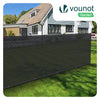 Brise vue occultant en HDPE 90g/m² 1x20m avec attaches de fixation anthracite - vuunut.com