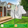 Etendoir a Linge Exterieur Rotatif avec housse de protection et Surface etendage 45m Gris - vuunut.com