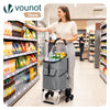 Chariot de courses pliable monte escalier aluminium gris - vuunut.com
