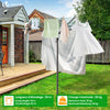 Etendoir a Linge Exterieur Rotatif avec housse de protection et Surface etendage 50m Gris - vuunut.com
