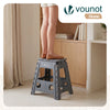 Tabouret pliant antiderapant 39x32x40 cm plastique gris - vuunut.com