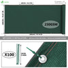 Brise vue occultant en HDPE 230g/m² 1.8x20m avec attaches de fixation vert - vuunut.com