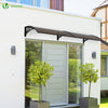 Auvent de porte marquise 200x80 cm transparent en Polycarbonate anti UV Marron - vuunut.com