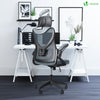 Fauteuil de Bureau Ergonomique pivotant avec appui tête et dossier toile respirant Gris - vuunut.com