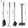 Serviteur de cheminée ensemble 4 pieces en metal noir - vuunut.com