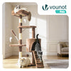 Arbre a chat 112cm multi niveaux Griffoir et niche Marron - vuunut.com
