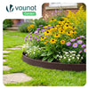 Bordure de jardin plastique flexible 10m avec piquets Marron - vuunut.com