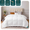 Couette temperee doux avec rembourrage polyester 300gsm 135x200cm blanc - vuunut.com