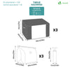 Lot de 7 sac de rangement sous vide Non Tisse XXL gris - vuunut.com