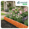 Lot de 175 pcs Bordure de jardin imitation pierre facile a installer 26.7m terracotta - vuunut.com