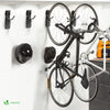 Lot de 4 supports de velo mural rangement suspendu noir - vuunut.com