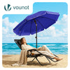 Parasol de jardin 2m avec ancrage sol et sac de transport Bleu - vuunut.com