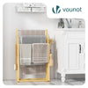 Porte serviettes sur pied en bambou 3 niveaux - vuunut.com
