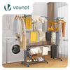Sechoir a linge etendoir extensible 4 Niveaux 190x64x170cm gris - vuunut.com
