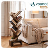 Bibliotheque Arbre etagere a Livres 38x19x113cm Marron Rustique - vuunut.com