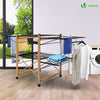 Sechoir a linge etendoir deluxe pliable Grande capacite sechage style bois noir - vuunut.com