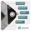 Bâche de Protection en Polyéthylène resistant et impermeable 240g/m² gris et noir 4x8m - vuunut.com