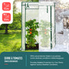Serre de jardin Serre tomates avec grande porte enroulable bache PE renforcee 135g/m2 100x50x150cm Blanc - vuunut.com