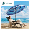 Parasol de jardin 2m avec ancrage sol et sac de transport Bleu mixte - vuunut.com