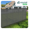 Brise vue occultant en HDPE 90g/m² 1.8x20m avec attaches de fixation gris - vuunut.com