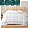 Couette 4 saisons doux 3 en 1 avec rembourrage polyester 500gsm 200x200cm blanc - vuunut.com