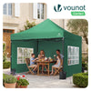 Tonnelle de jardin renforcée 3x3m pliable Barnum avec 4 parois latérales et fenêtres vert - vuunut.com