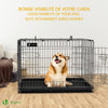 Cage pour chien pliable avec 2 portes verrouillable plateau amovible et housse de protection 92x58x64cm - vuunut.com