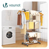 Sechoir a linge etendoir 4 niveaux 126x63x170cm gris-blanc - vuunut.com