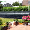 Brise vue occultant PVC 450g/m2 19cm x 140m Noir - vuunut.com