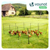 Kit cloture filet a poules PE avec piquets 30m vert - vuunut.com