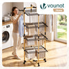 Sechoir a linge vertical tour etendoir pliable 4 niveaux 99x69x175.5 cm style bois noir - vuunut.com
