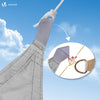 Voile d'ombrage Rectangulaire en Polyester Imperméable avec Kit de Montage 3x4m Gris Clair - vuunut.com