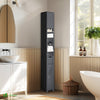 Meuble rangement salle de bain Haut colonne 180x20x20cm MDF noir - vuunut.com