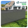 Brise vue occultant en HDPE 90g/m² 1x20m avec attaches de fixation gris - vuunut.com