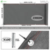 Brise vue occultant en HDPE 230g/m² 1.5x20m avec attaches de fixation gris - vuunut.com