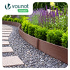 Bordure de jardin PE flexible 20M x 8 CM avec piquets marron - vuunut.com