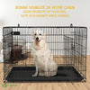 Cage pour chien pliable avec 2 portes verrouillable plateau amovible et housse de protection 122x75x81cm - vuunut.com