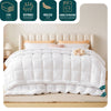 Couette 4 saisons doux 3 en 1 avec rembourrage polyester 500gsm 260x240cm blanc - vuunut.com