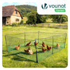 Kit cloture filet a poules PE avec piquets 12m vert - vuunut.com