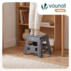 Tabouret pliant antiderapant 37x30x32.5 cm plastique gris - vuunut.com