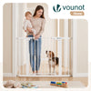 Barriere de securite a pression sans percage Largeur 103-110cm Metal blanc - vuunut.com