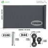 Brise vue occultant en HDPE 150g/m² 1.8x20m avec attaches de fixation anthracite - vuunut.com