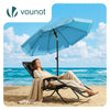 Parasol de jardin 2m avec ancrage sol et sac de transport Turquoise - vuunut.com