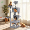 Arbre a chat Grande taille 5 niveaux avec griffoir grattoir 168cm gris - vuunut.com