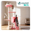 Arbre a chat 112cm multi niveaux Griffoir et niche Rose - vuunut.com