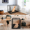 Cage pour chien pliable avec 2 portes verrouillable plateau amovible 107x70x78cm - vuunut.com