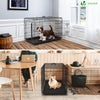 Cage pour chien pliable avec 2 portes verrouillable plateau amovible 92x58x64cm - vuunut.com