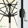 Parasol inclinable 2.70 x 2.40m avec housse de protection beige - vuunut.com