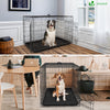 Cage pour chien pliable avec 2 portes verrouillable plateau amovible 122x75x81cm - vuunut.com